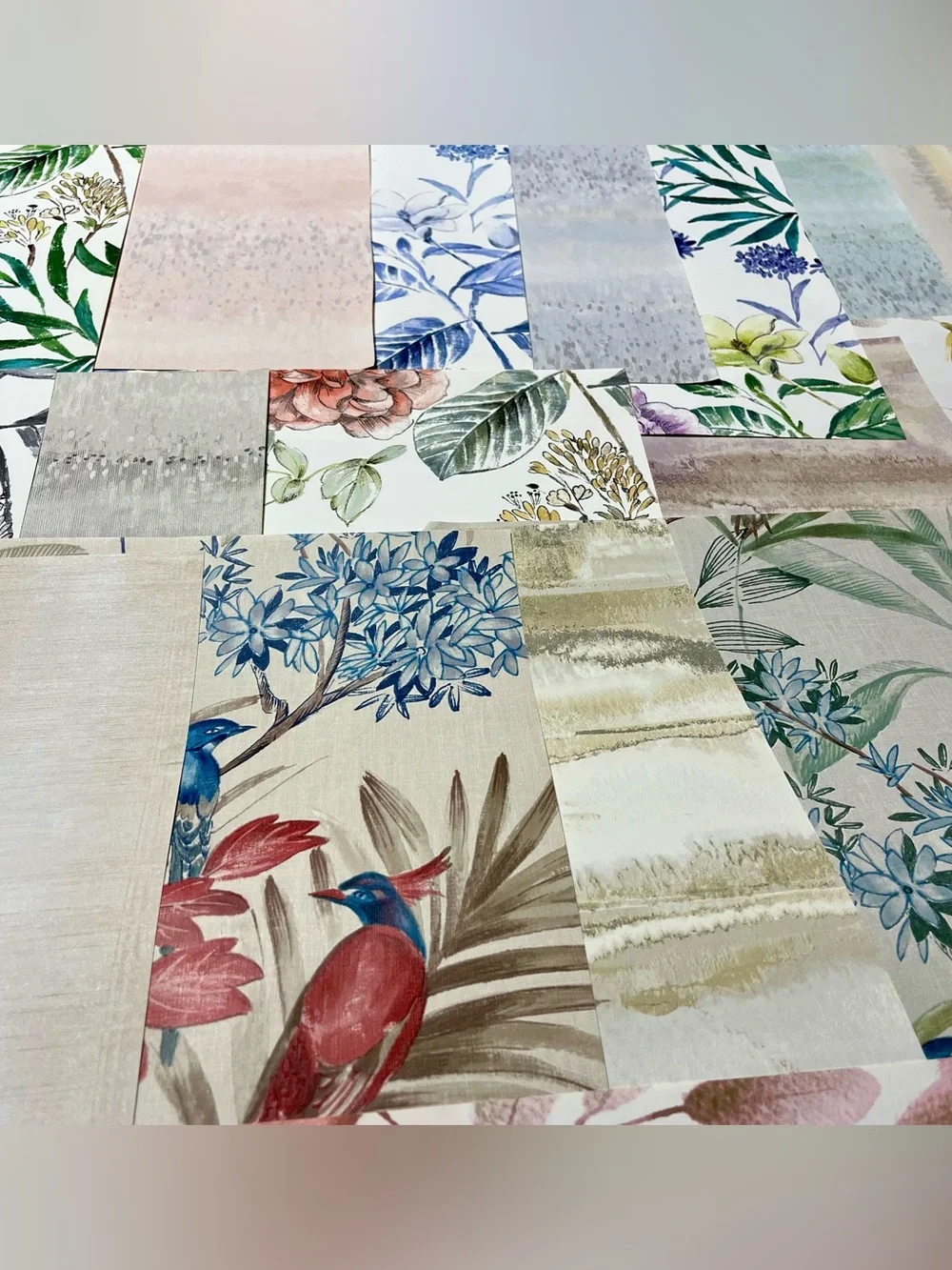 28 Assorted Designer Painted Floral & Botanical Crafts Wallpaper Sample Sheets